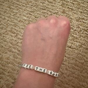 “Little Words Project” Beaded Bracelet with Inspirational Message